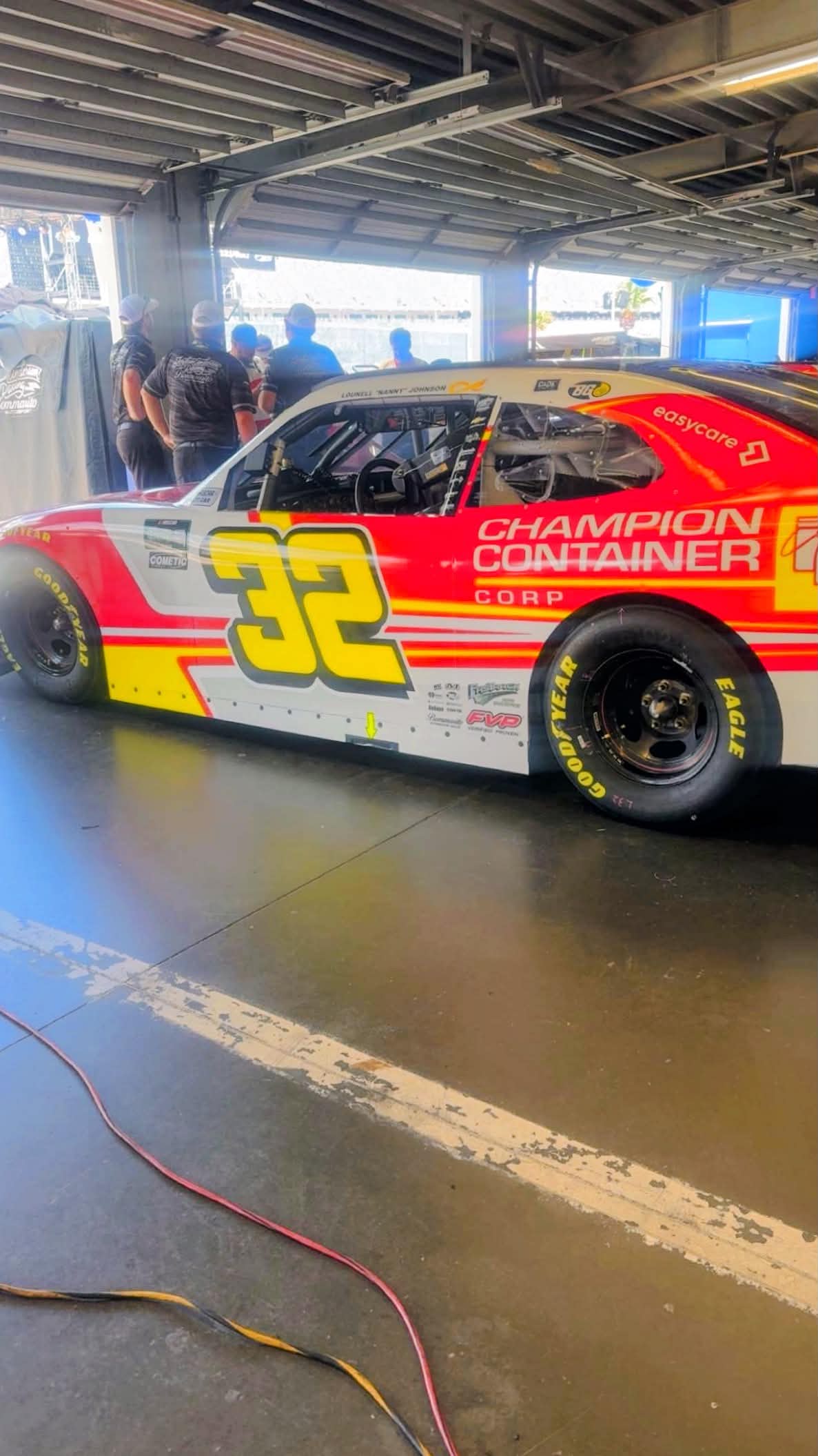 Red number 8 stock car graphics package, an example of custom race car graphics Daytona Beach racers trust for race day
