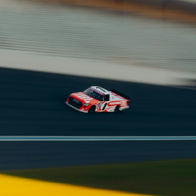 After: fresh race car graphics and sponsor decals track-ready in Daytona Beach