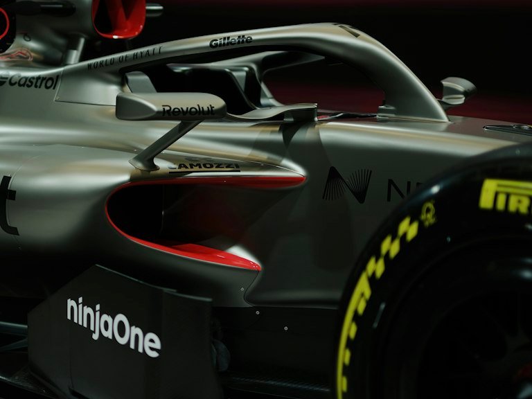 Custom race number kit vinyl on a Formula-style race car door